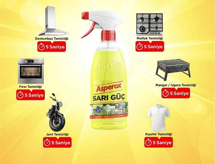 اسپری پاک کننده روغن آسپروکس با رایحه لیمو 1000 میل