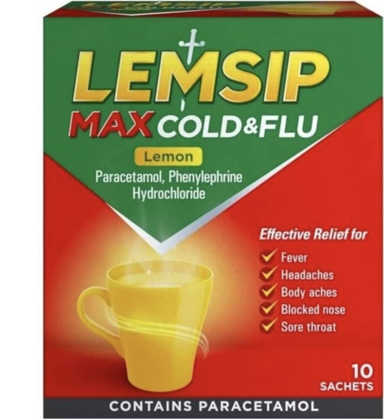 ساشه سرماخوردگی و آنفولانزا لمسیپ ۱۰ عددی طعم لیمو LEMSIP