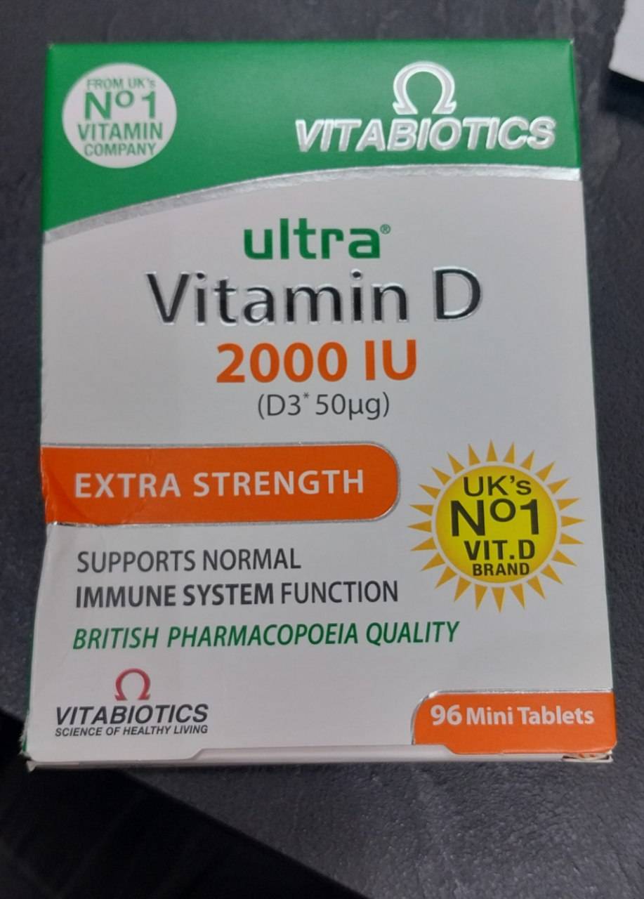 خرید ویتامین D3 ویتابیوتیکس 2000 واحد Ultra Vitamin D 2000 IU بسته 96 عددی