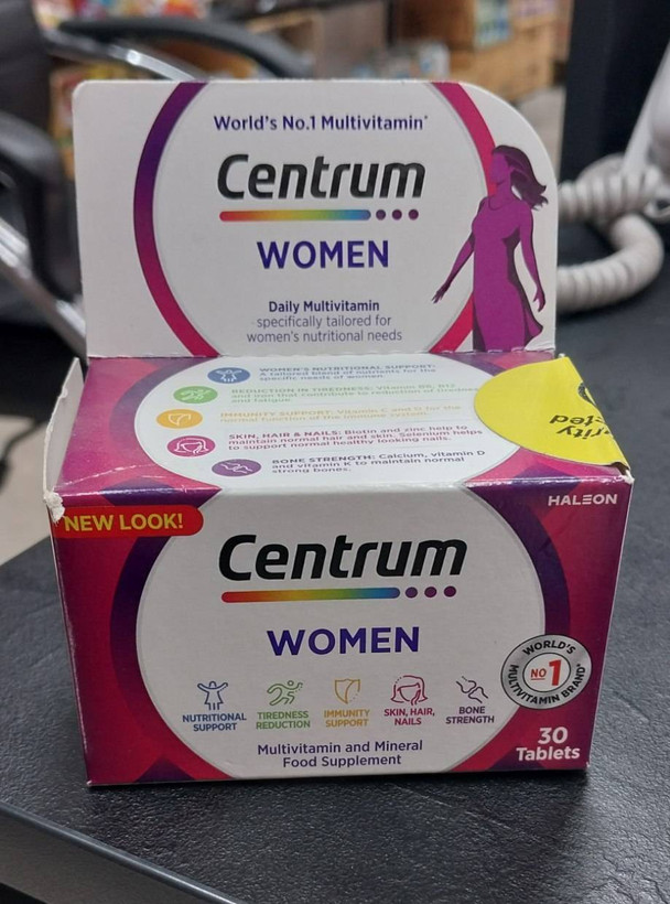 قرص مولتی ویتامین سنتروم بانوان Centrum Women 30 Tablets | مکمل کامل ویتامین و مواد معدنی